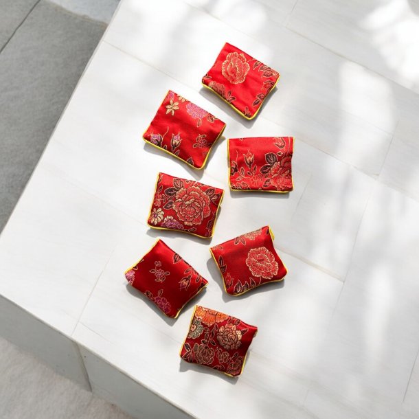 Lille silke pung eller smykke pung - Rd