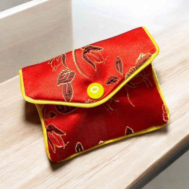 Lille silke pung eller smykke pung - Rd