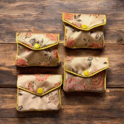 Lille silke pung eller smykke pung - Sand