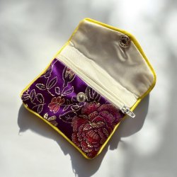 Lille silke pung eller smykke pung - Lilla