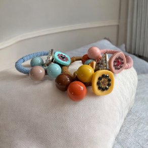 3 stk. Hr elastikker med perler og rhinesten