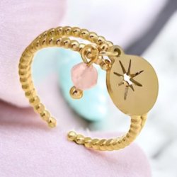 Justerbar ring med sde vedhng