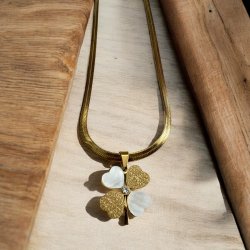 Flad slangekde 3mm med klver vedhng