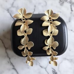 reringe med hngende smukke blomster - Rose Gold