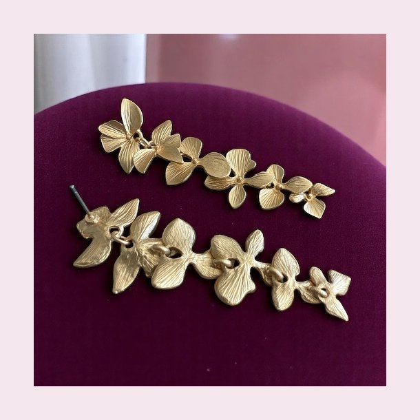 reringe med hngende smukke blomster - Rose Gold