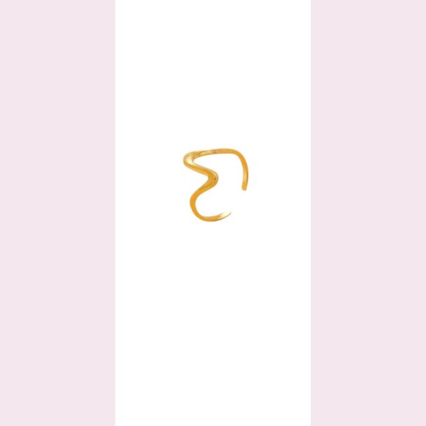 Justerbar ring med blger - Forgyldt