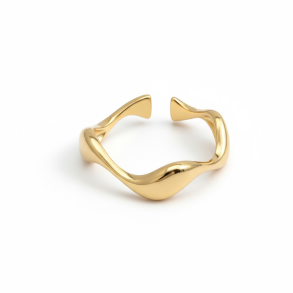 Justerbar fingerring - Forgyldt