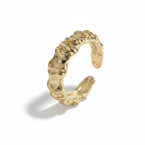 Justerbar fingerring - Forgyldt