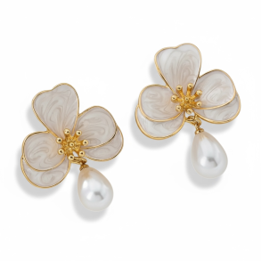 Elegante blomster reringe - Forgyldt