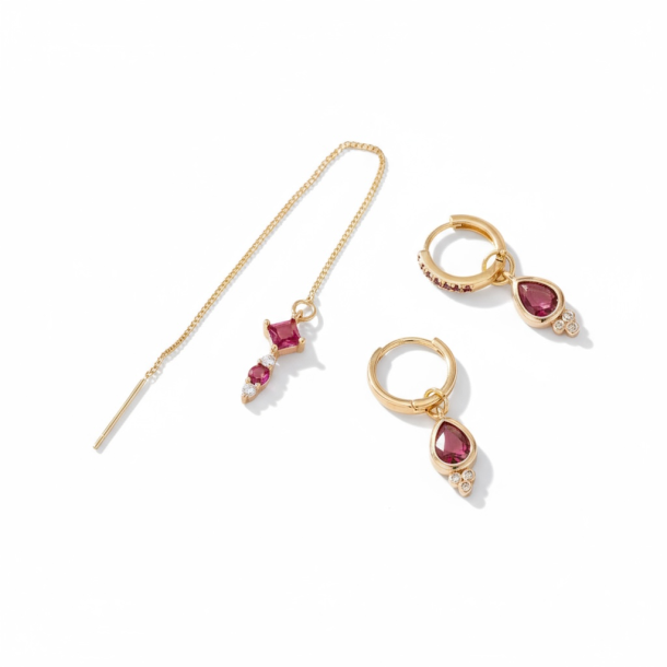 reringe st med zirkonia sten - Forgyldt