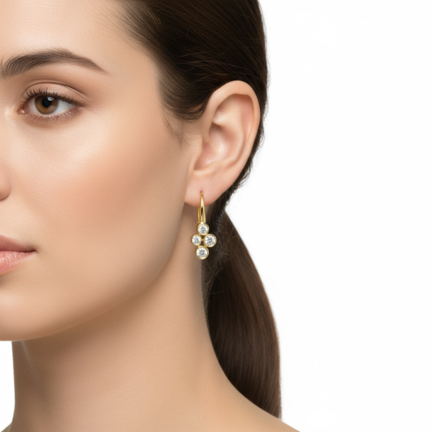 reringe med de smukkeste zirkonia sten - Forgyldt