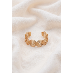 Armbnd med smukt mnster - Forgyldt