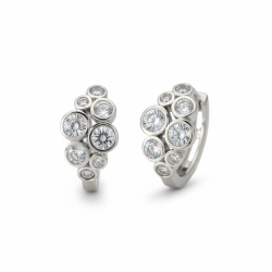 Hoops med de fineste zirkonia sten - S�lv