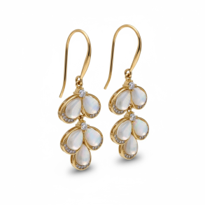 reringe med smukke rhinsten og perler 