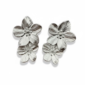 Smukke reringe med 2 hngende blomster - Slv