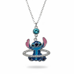 Sd Stitch halskde med glitrende sten - Slv