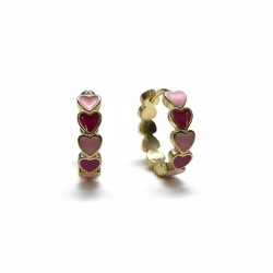 reringe med de sdeste lyserde og rde hjerter - Forgyldt