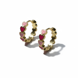 reringe med de sdeste lyserde og rde hjerter - Forgyldt