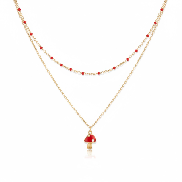 2 sde halskder - Forgyldt