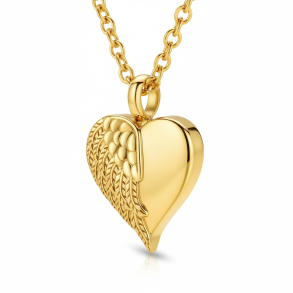 Smuk halskde med vinger - Forgyldt