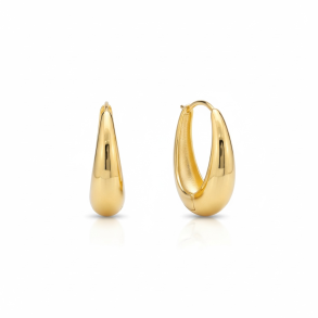 Hoops i enkel design - Forgyldt