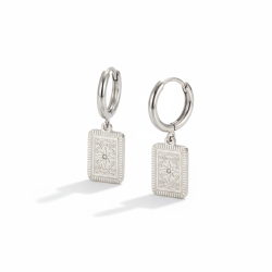 �reringe med rhinsten - S�lv