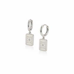 �reringe med rhinsten - S�lv