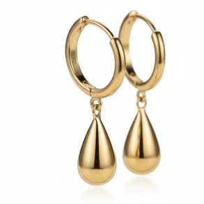 Forgyldt drbe formet reringe