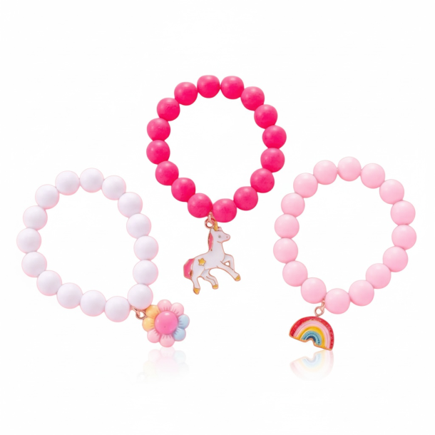 3 s�de armb�nd med vedh�ng