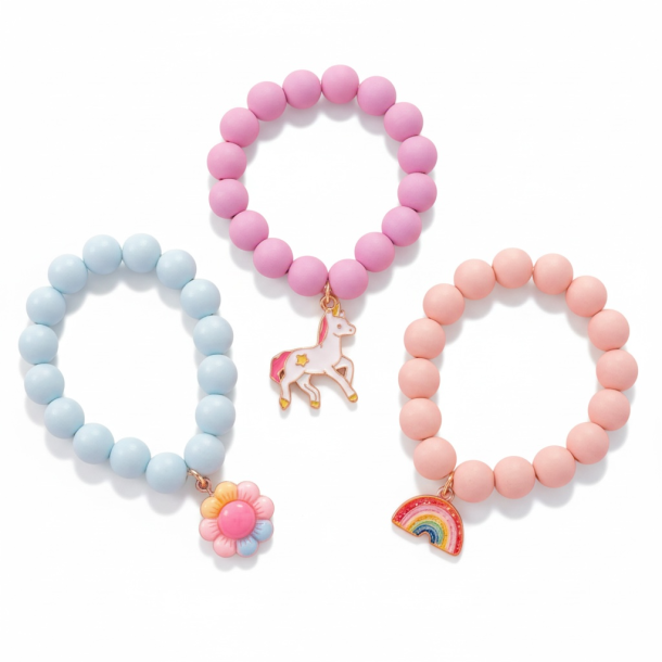 3 s�de armb�nd med vedh�ng