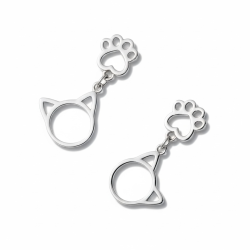 �reringe med katte - S�lv