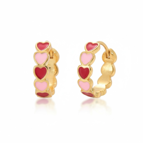 reringe med de sdeste lyserde og rde hjerter - Forgyldt