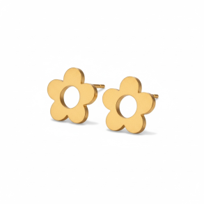 Elegante forgyldt sm blomster reringe - Forgyldt