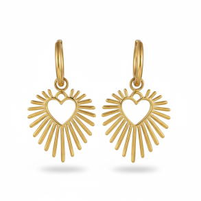 Smukke hjerte reringe - Forgyldt