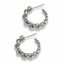 Snoede hoops �reringe - S�lv