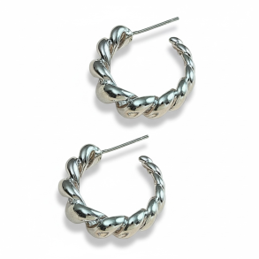 Snoede hoops reringe - Slv