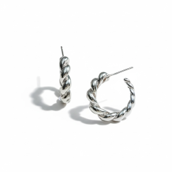 Snoede hoops �reringe - S�lv