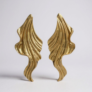 Forgyldt oversize reringe med blger