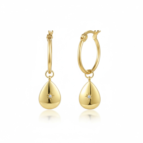 reringe med zikonia sten - Forgyldt