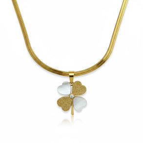 Flad slangekde 3mm med klver vedhng