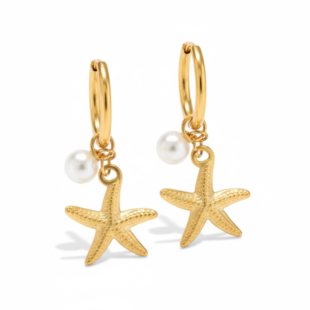 S�stjerne �reringe med Perle