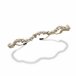 Perle &amp; Krystal H�rb�jle � Guld