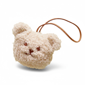 Beige Bamse-Nglering / Taskevedhng