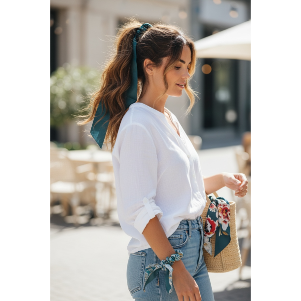 Satin Scrunchie St  Grn