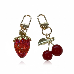 Frugt N�gleringe � Jordb�r & Kirseb�r (R�d)