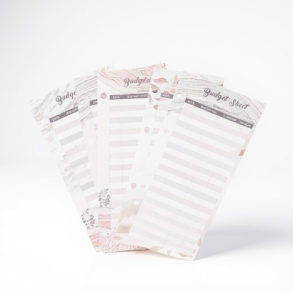  12 stk. A6 Farverige Budgetplanl�gningskort 