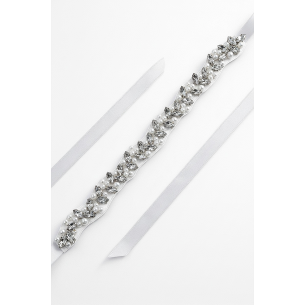 Elegant b�lte med perler og krystaller