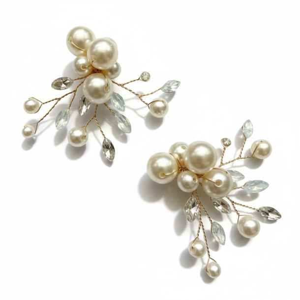 Elegant skopynt med perler og krystaller