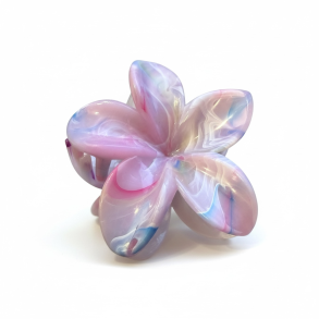 Blomster h�rklemme � stor (rosa/lilla perlemor)