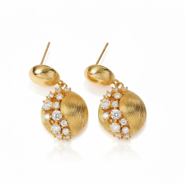 �reringe � Halv kugler med zirkonia